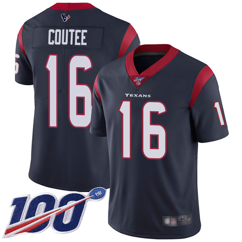Houston Texans Limited Navy Blue Men Keke Coutee Home Jersey NFL Football #16 100th Season Vapor Untouchable